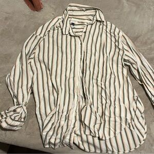 Universal Thread Multicolor Striped Oversized Shirt